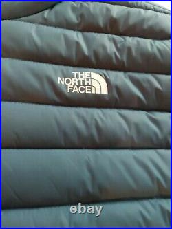 The North Face Men's Stretch Down Hoodie Jacket 700 Mallard Blue L Slim Fit