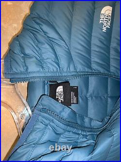 The North Face Men's Stretch Mallard Blue Down 700 Hoodie Jacket L Large