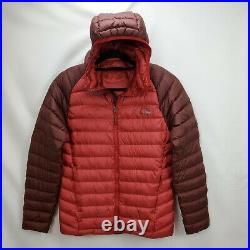 The North Face Mens 700 Down Puffer Jacket Coat Size Small Red Hooded Zip Hoodie