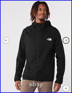 The North Face Mens Canyonlands Hoodie TNF Black Logo Full Zip Size SM