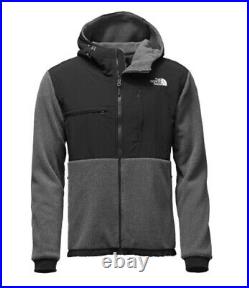 The North Face Mens Denali 2 Hoodie Charcoal Grey Heather Medium withStains