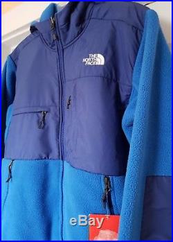 The North Face Mens Denali Jacket Hood Hoodie Blue Bolt Jake Small Spring Coat