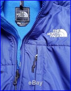 The North Face Mens Denali Jacket Hood Hoodie Blue Bolt Jake Small Spring Coat