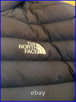 The North Face Mens Large Slim Fit Stretch 700 Fill Down Jacket Hoody Full Zip