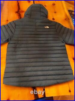 The North Face Mens Large Slim Fit Stretch 700 Fill Down Jacket Hoody Full Zip