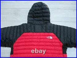 The North Face Mens Quince 800 Pro Summit Series Goose Down Hoodie Jacket M Red