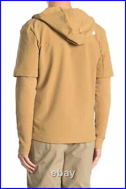 The North Face Mens Teknitcal Full Zip Hoodie Sweater Moab Khaki / Medium