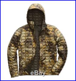 The North Face Mens Thermoball Green Macrofleck Camo Hoodie Jacket Sz M L XL XXL