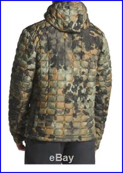 The North Face Mens Thermoball Green Macrofleck Camo Hoodie Jacket Sz M L XL XXL