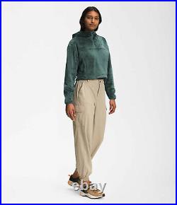 The North Face Osito 1/4 Zip Hoodie Women's Dark Green Sportswear Sweatshirt Top
