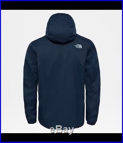 The North Face Quest hooded waterproof shell Jacket TNF Navy Blue Coat Black