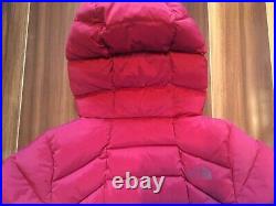 The North Face Stretch Down Hoodie Jacket 700 Fill Rhumba Red Womens XS