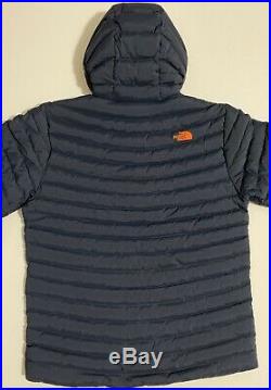The North Face Stretch Down Hoodie Mens Jacket Blue Slim Fit $249