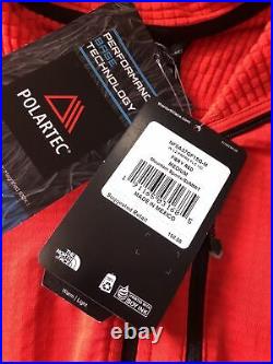 The North Face Summit Series L2 Proprius Grid Fleece Hoodie Red Large NEW! $150