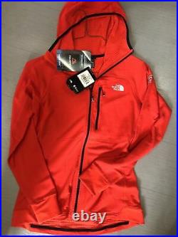 The North Face Summit Series L2 Proprius Grid Fleece Hoodie Red Large NEW! $150