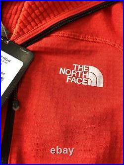 The North Face Summit Series L2 Proprius Grid Fleece Hoodie Red Medium NEW! $150