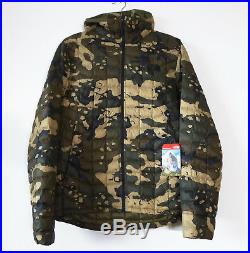 The North Face THERMOBALL HOODIE Insulated Stowable Jacket Olive Green Camo M