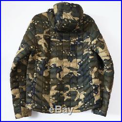 The North Face THERMOBALL HOODIE Insulated Stowable Jacket Olive Green Camo M