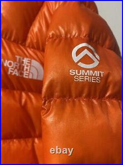The North Face TNF 800 Fill Pro Down Summit Series Orange Hoodie Jacket