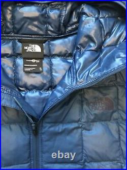 The North Face ThermoBallT Eco Hoodie Hooded Packable Jacket Blue XL Slim Fit
