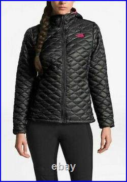 The North Face ThermoBall Hoodie Asphalt Grey/Pink Women's Jacket Small