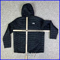 The North Face ThermoBall Hoodie Jacket Mens XL Black Quilted Full Zip Jacket