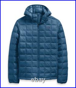 The North Face ThermoBall Hoodie Puffer Jacket Blue Men's coat Small NWT M ECO