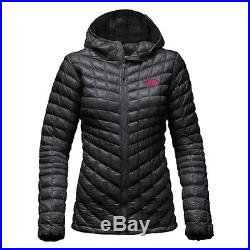The North Face ThermoBall Hoodie Womens Jacket -MEDIUM/Asphalt Grey-Cerise Pink