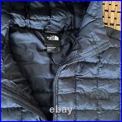 The North Face Thermoball Eco Hoodie Midnight Navy Blue Puffer Jacket Large L