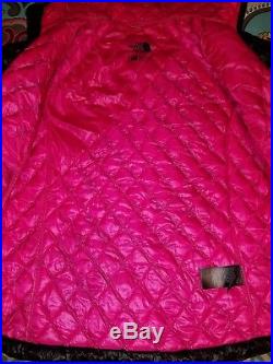 The North Face Thermoball Hoodie Jacket TNF Black Pink Size Extra Small XS EUC