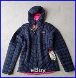 The North Face Thermoball Hoodie Women's Insulated Jacket Navy Size M UK 12