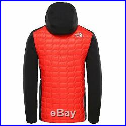 The North Face Thermoball Hybrid Hoodie Mens Jacket Synthetic Fill Fiery Red
