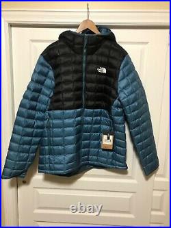 The North Face Thermoball Super Hoodie, Men's, Mallard Blue/black, Large, New