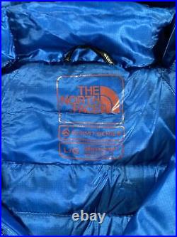 The North Face Tonnerro Mens Sz L Blue Summit Series 800 Puffer Hoodie Jacket
