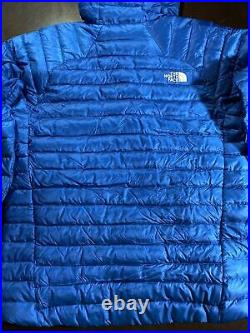 The North Face Tonnerro Mens Sz L Blue Summit Series 800 Puffer Hoodie Jacket