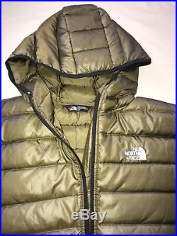 The North Face Trevail Hoodie jacket Goose Down Olive Medium 800 series