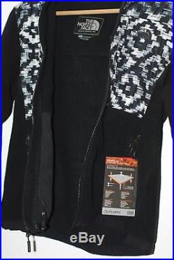 The North Face Women Denali Hoodie Jacket D-Kat Print/Black Medium MSRP $199 NEW