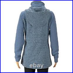 The North Face Women Indi Insulated Hoodie Cool Blue Heather Size M 2768