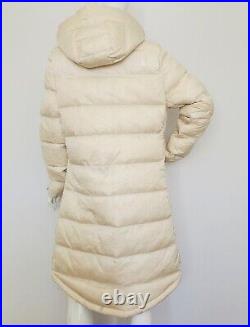 The North Face Women Metro 3 Parka Down Winter Hoodie Puffer Coat Vintage White