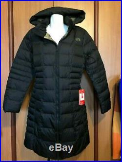 The North Face Women Puffer Packable Down Long Jacket Black XL NWT New Hooded