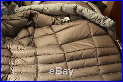 The North Face Women's 550 75% Goose Down Hooded Jacket Coat Gray Size-xxl Nwt