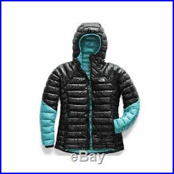 The North Face Women's Summit L3 Down Hoodie Coat Black Blue NF0A37P7GFB NWT