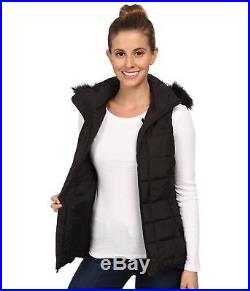 The North Face Womens Gotham Vest Hooded Insulated 550 Down Black Size M New