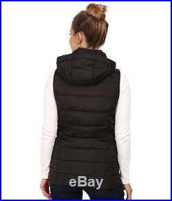 The North Face Womens Gotham Vest Hooded Insulated 550 Down Black Size M New