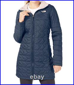 The North Face Womens Quilted Water Repellent Hoodie Size XS Color Dark Blue