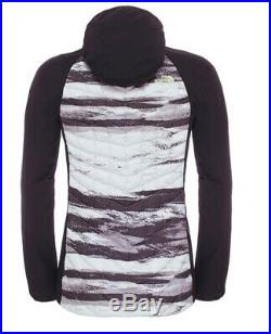 The North Face Womens Thermoball Hybrid Hoodie Black Desert Stripe Large