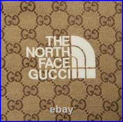 The North Face X GUCCI GG Canvas Shearling Hoodie Beige size Medium