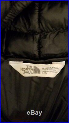 The North Face women's L large black Thermoball full length hoodie jacket coat