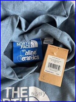 The North Face x Online Ceramics Regrind Hoodie Size Medium Blue Brand New