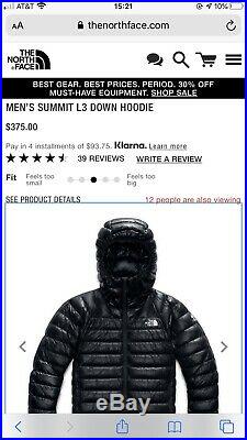 The north face Mens Summit L3 Down Hoodie